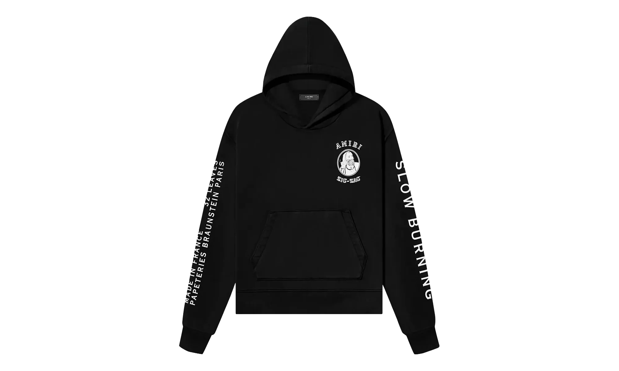 X ZIG ZAG HOODIE "Black" SS22MJL010