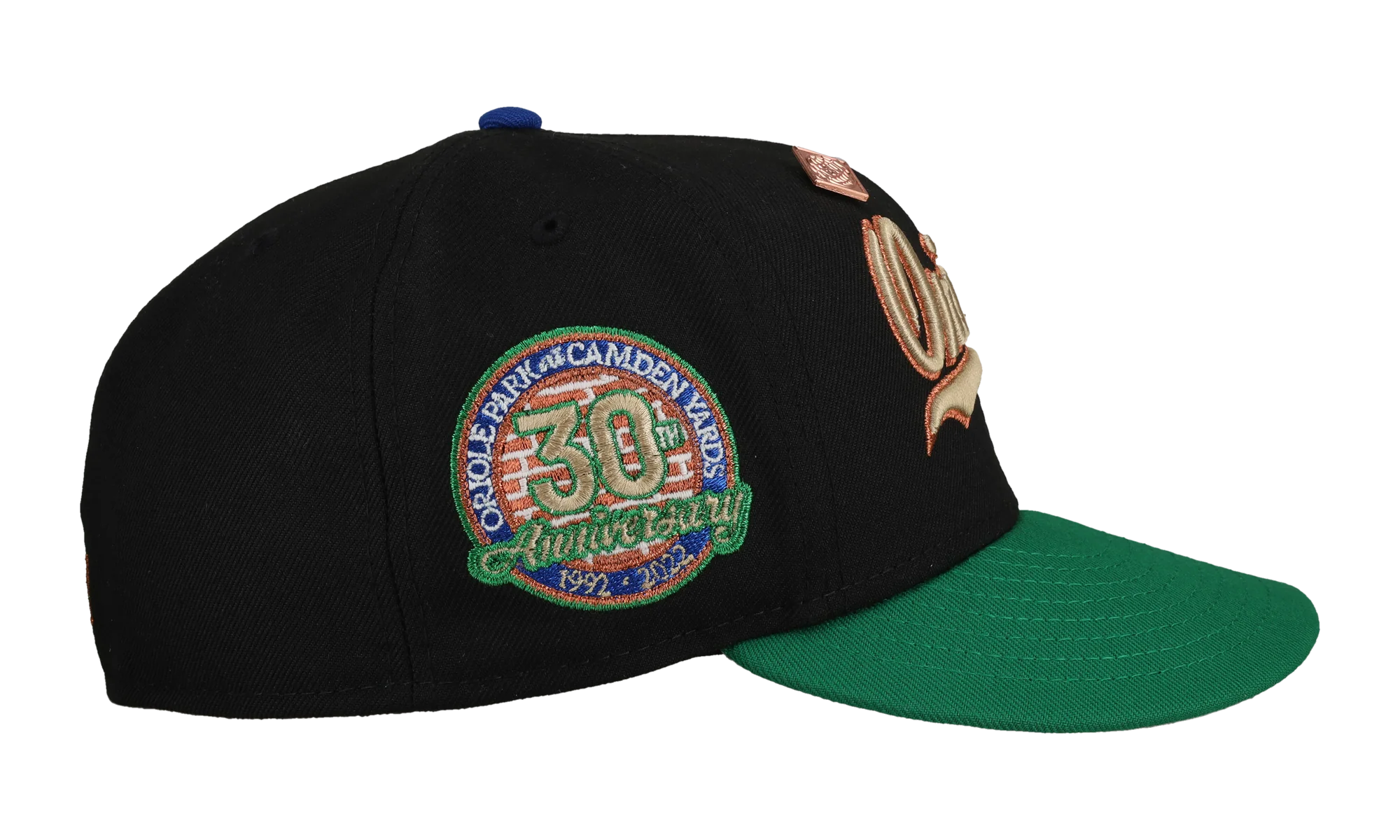 59FIFTY Baltimore Orioles 30th Anniversary Fitted Hat "Black / Green Metallic Script" NE430