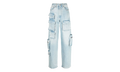 Bleach Multi-Pocket Cargo Jeans WMNS "Light Blue" OWYB012F22DEN0014000