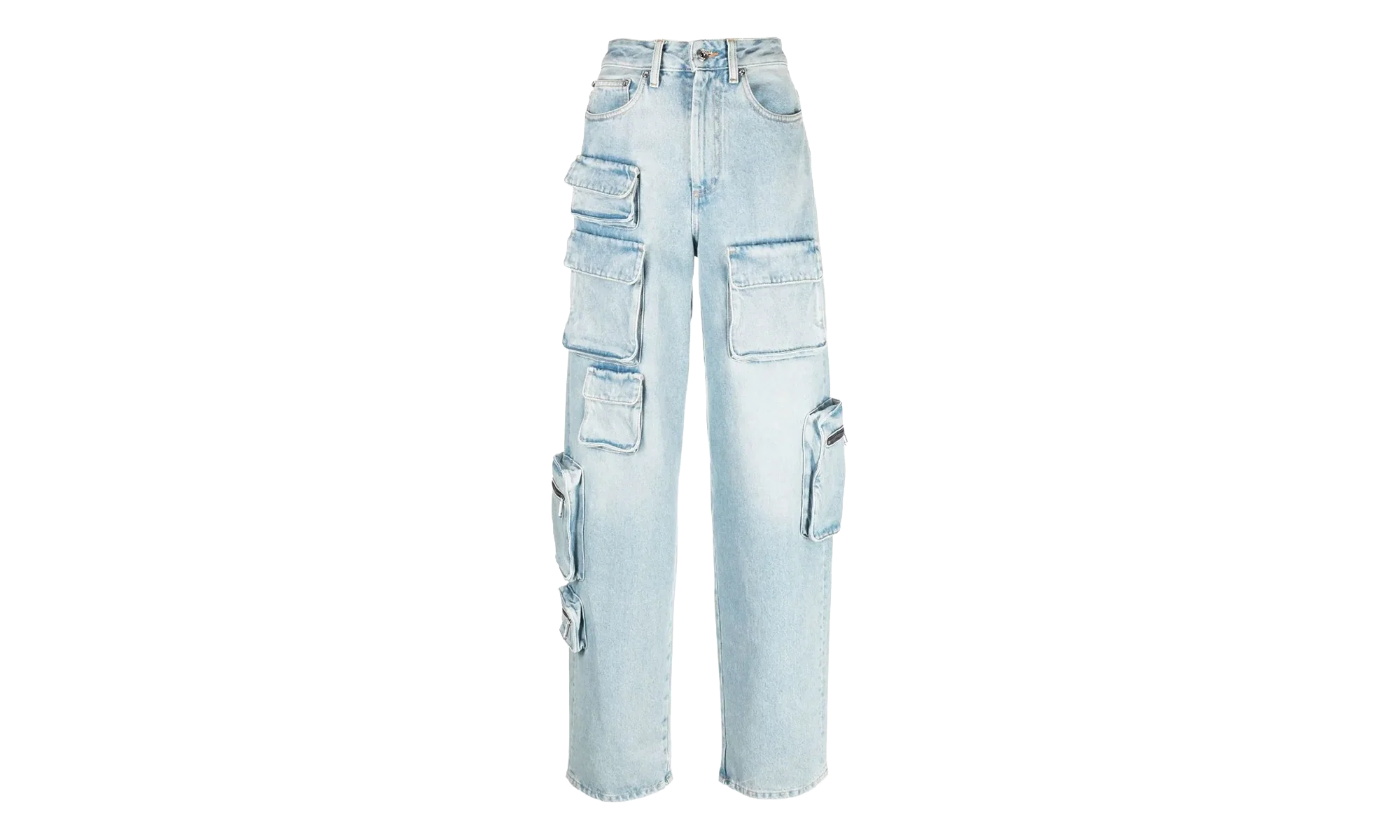 Bleach Multi-Pocket Cargo Jeans WMNS "Light Blue" OWYB012F22DEN0014000