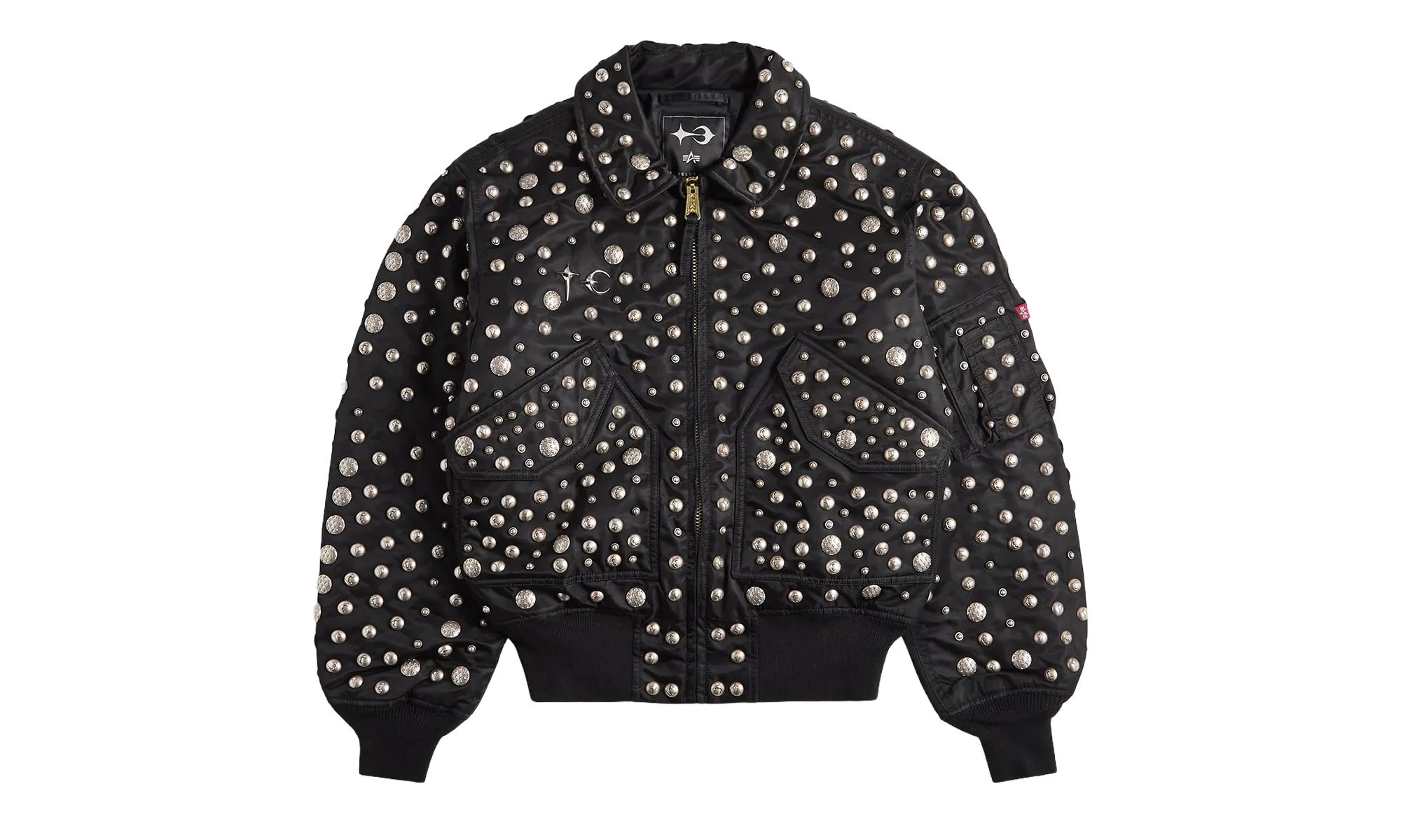 Alpha CWU 45/P All Over Rivet Jacket "Black" CJT55500C1