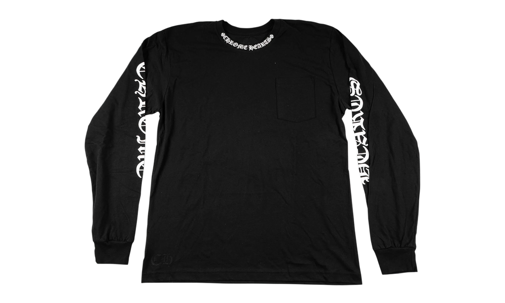 Long Sleeve Pocket Crew T-shirt "White Lettering" CHRM1140