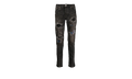 BLACK HEAVY REPAIR WITH PLAID PATCH "Black" P001 BLRP422