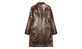 Fake Leather Coat "Brown" A210910QMBU7FG