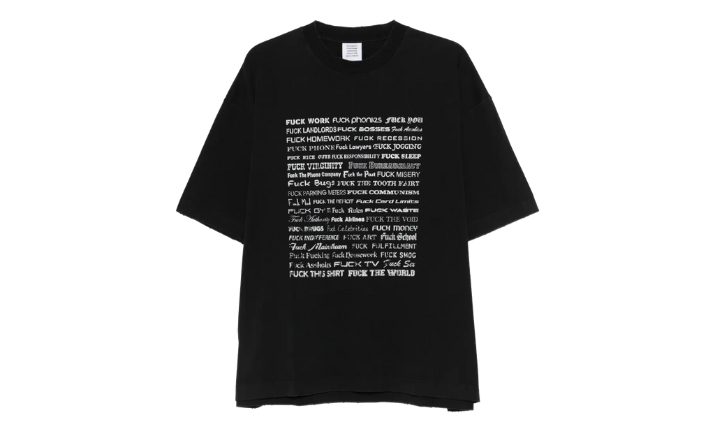 Fuck Everything T-Shirt "Washed Out Black" ME76TR212BX WASH