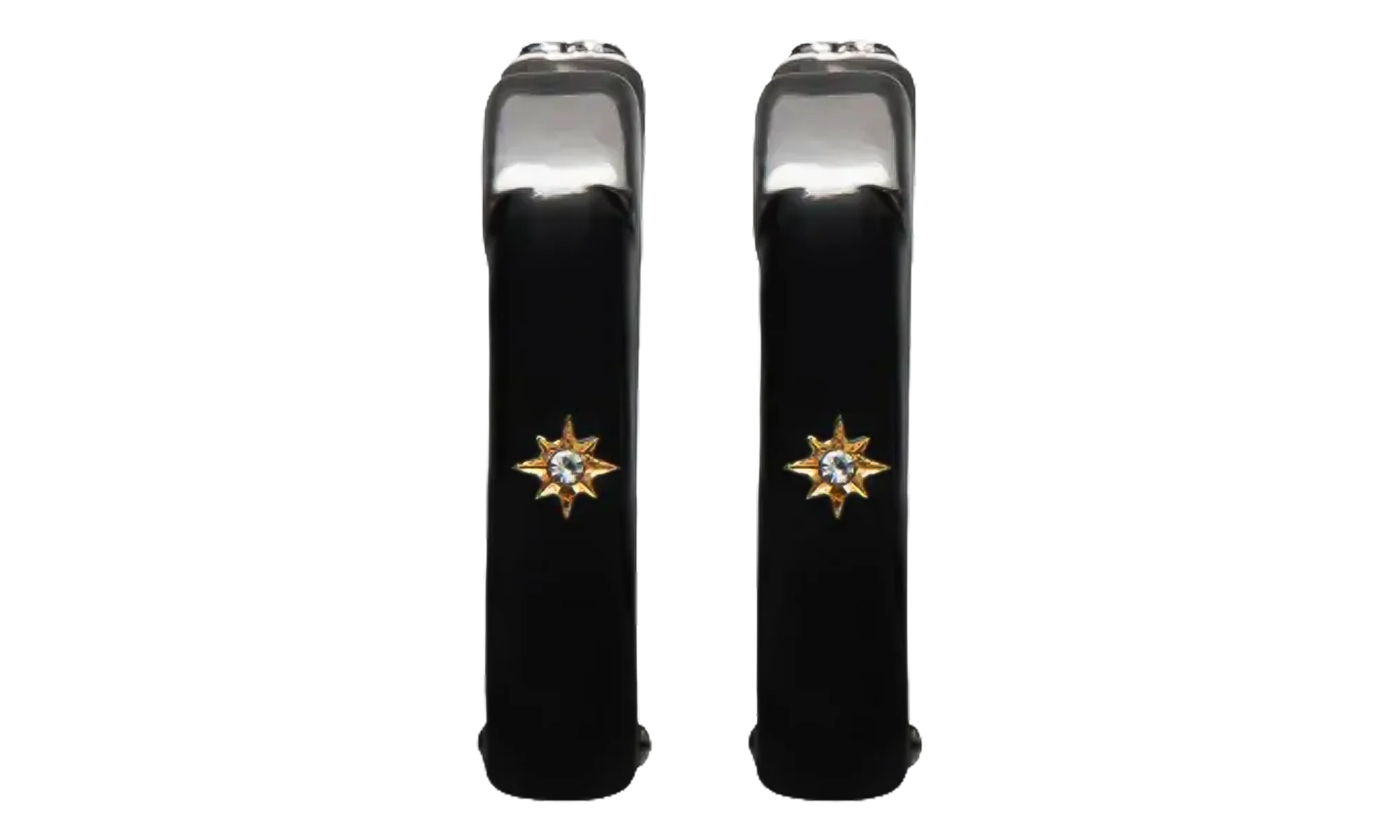 HOOP EARRINGS WITH STAR DETAIL "Black / Silver" SM1VG0050P6478964
