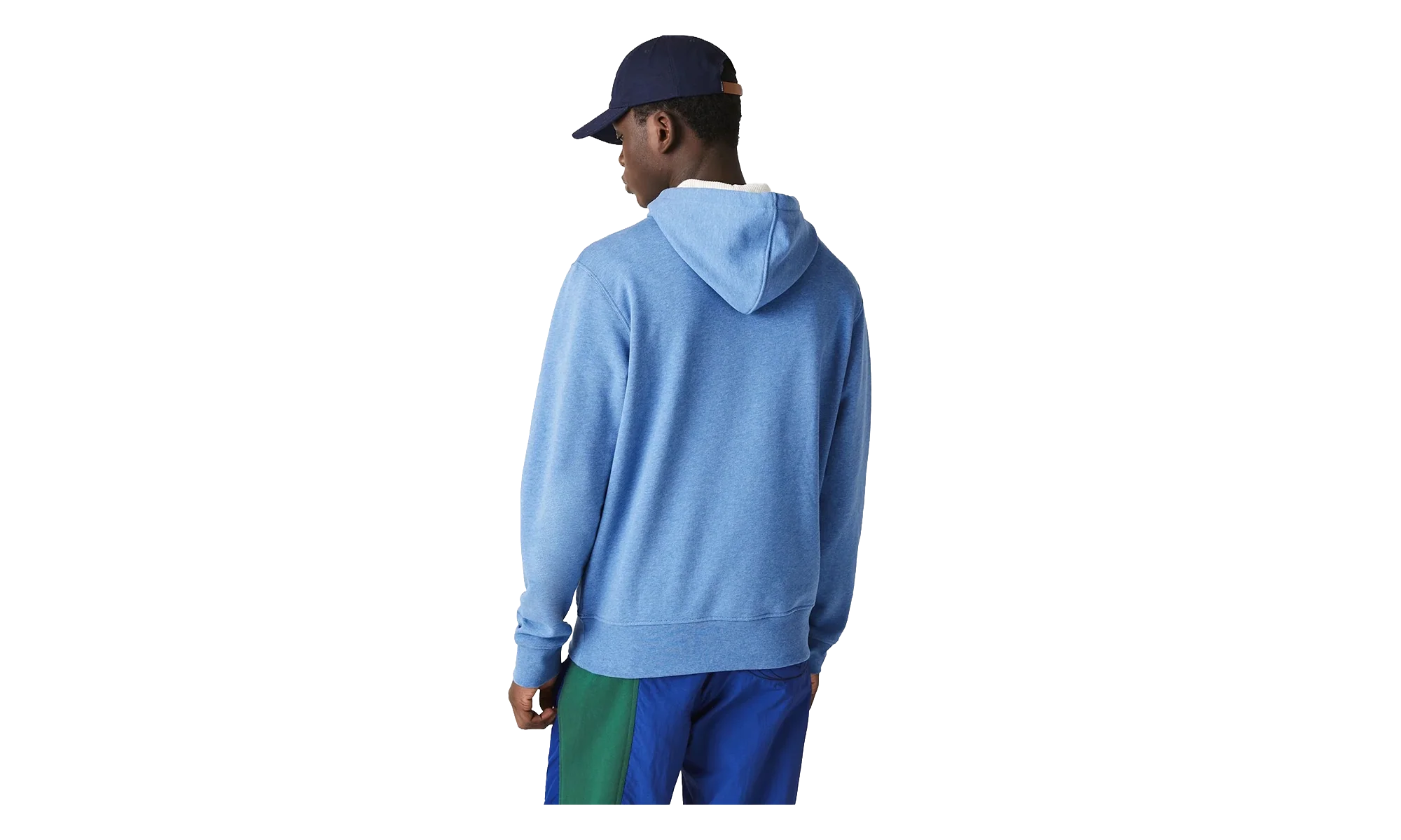 Signature Hooded Flecked Cotton Fleece Hoodie "Blue Chine" SH2059 HG3