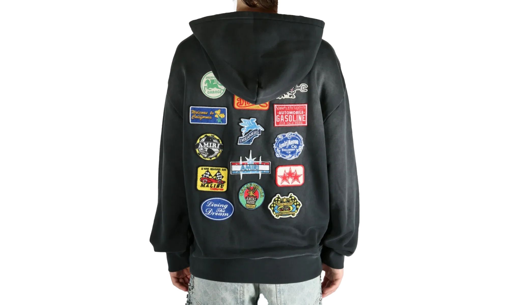 Station Patch Oversized Hoodie "BLACK" AMJYHD1119