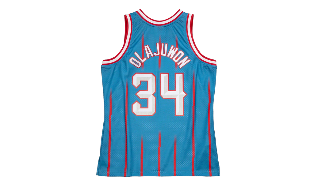 NBA Hakeem Olajuwon Reload 2.0 Swingman Jersey "1996 Houston Rockets - Blue" SMJYGS20080 HROLTBL96HOL