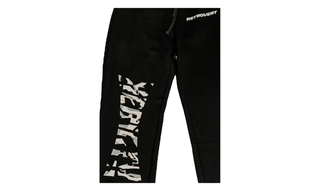 Rhinestone Rebirth Sweatpants "Black" RET030