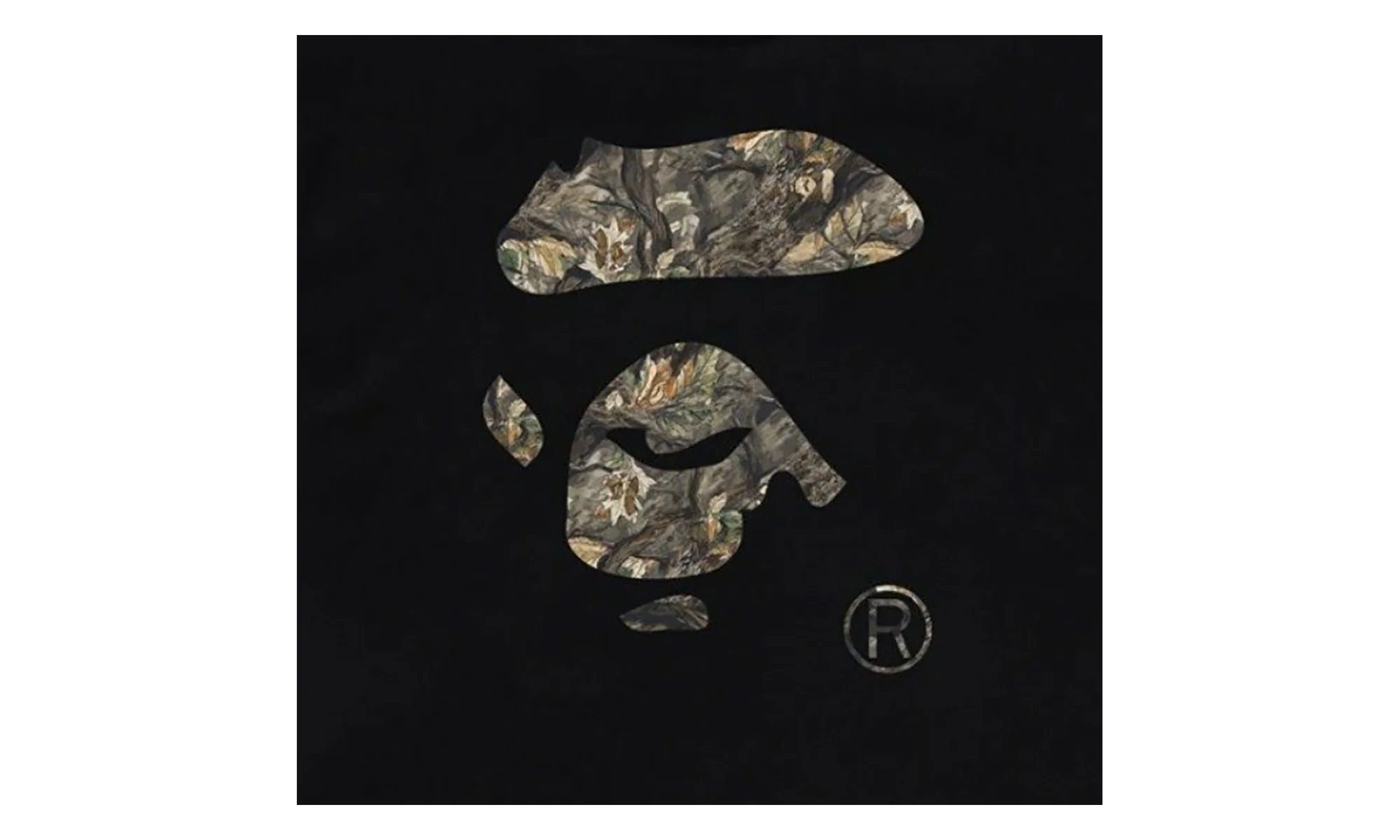 Tree Edge Camo Ape Face Tee "Black / Brown" 1L80110032 BLK