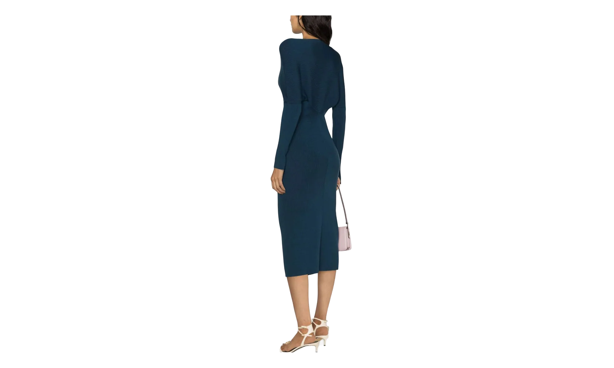 RIBBED LONG BUTTONED DRESS "SAPPHIRE" RW DR0043 K010 H23 271