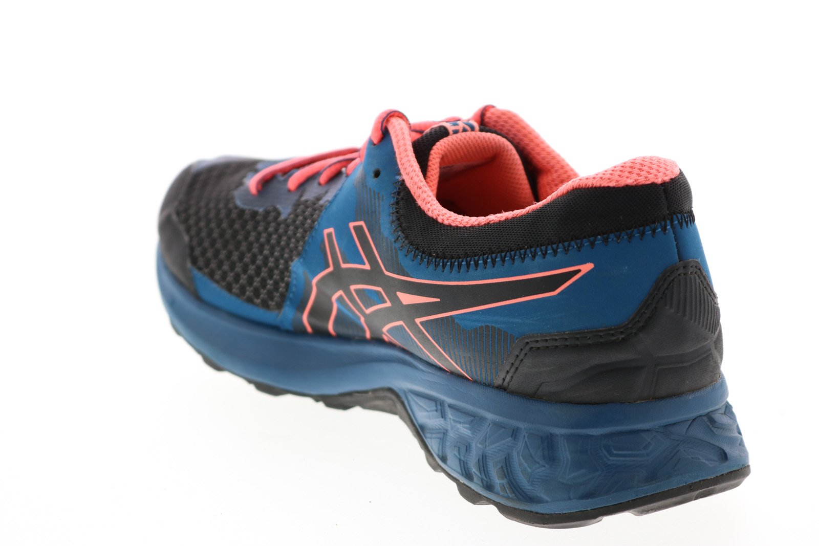 Asics AS43 Mens Blue Mesh Lace Up Athletic Cross Training Shoes