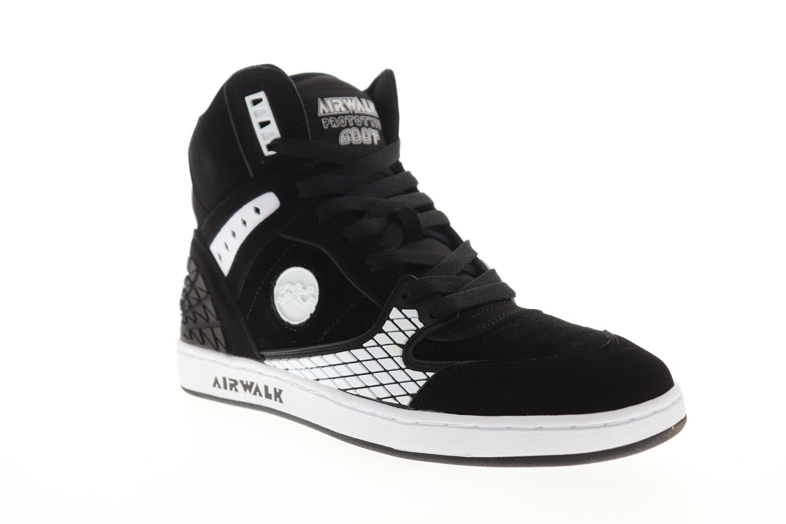Airwalk Prototype 600 AW00226-002 Mens Black Suede Surf Skate Sneakers Shoes