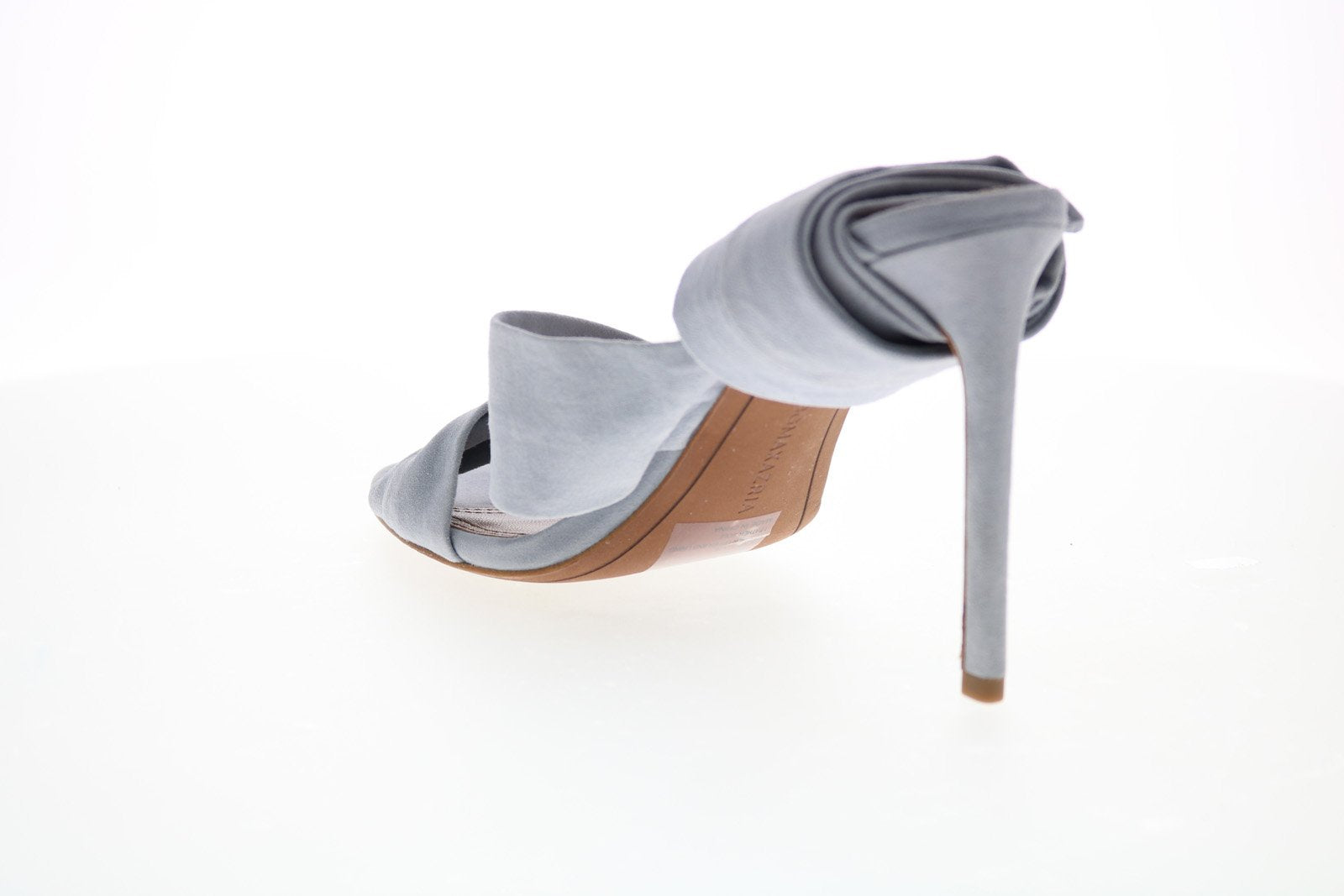 BCBG Max Azria Emma Kidsuede 34AZ123-MST Womens Gray Suede Strap Heels Shoes