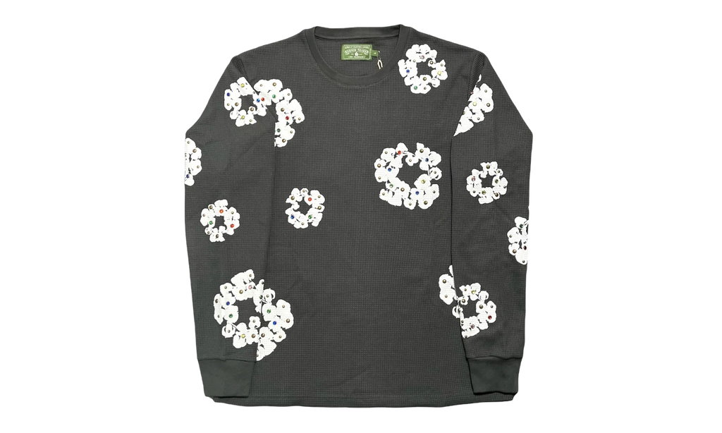 Rhinestone Cotton Wreath Thermal "Vintage Black" DT031