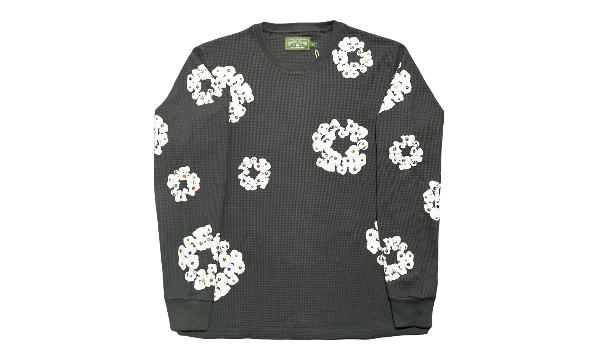 Rhinestone Cotton Wreath Thermal "Vintage Black" DT031