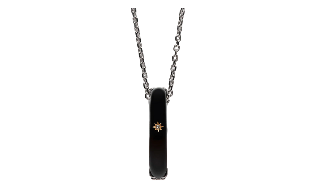 PENDANT NECKLACE WITH STAR DETAIL "Black / Silver" SM1UU0056P6478964