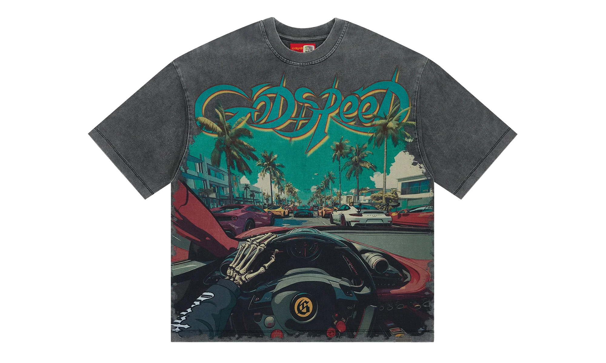 Power Steering T-Shirt "Grey Wash" GS175