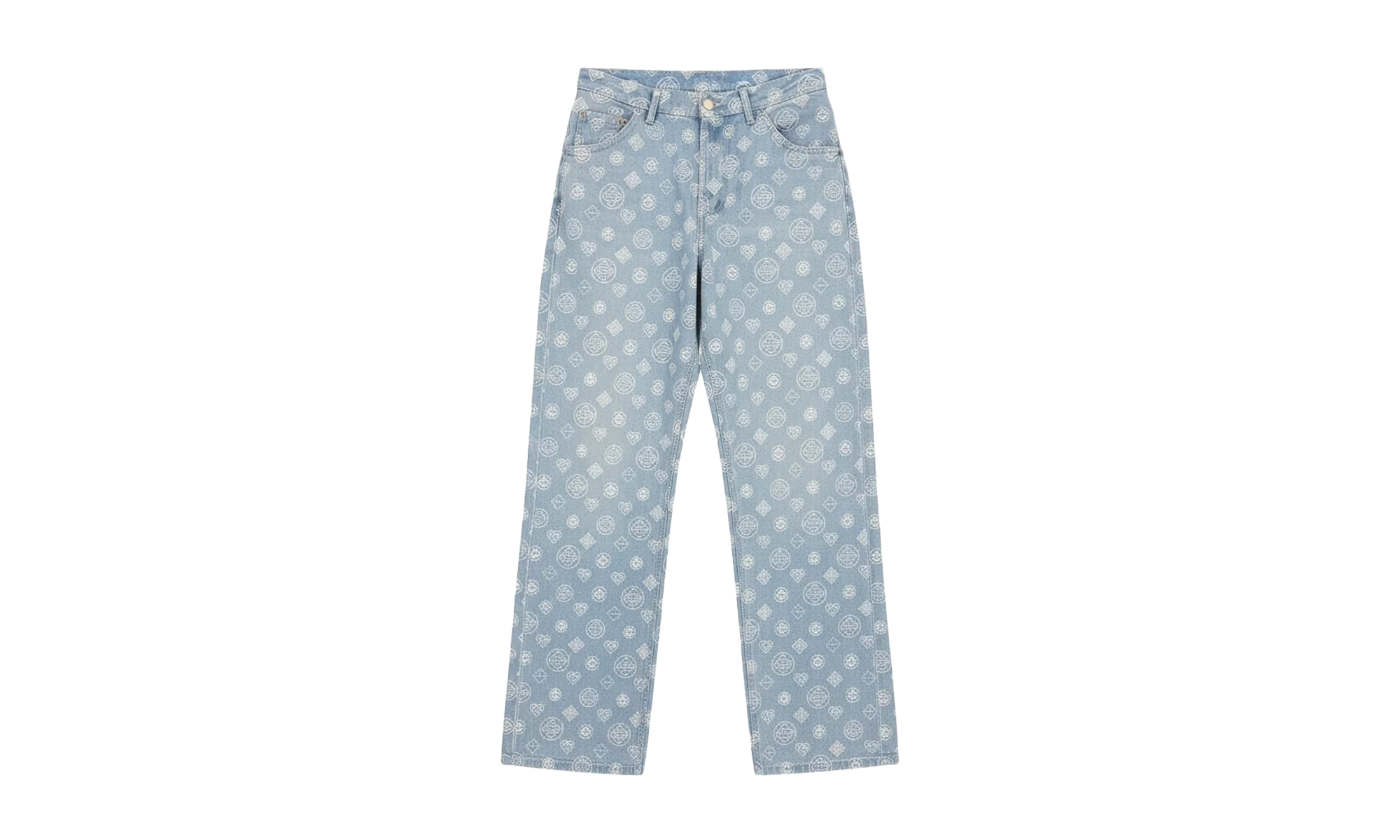 RELAXED-FIT MONOGRAM JEANS "Blue" M AW25 TR 356 01