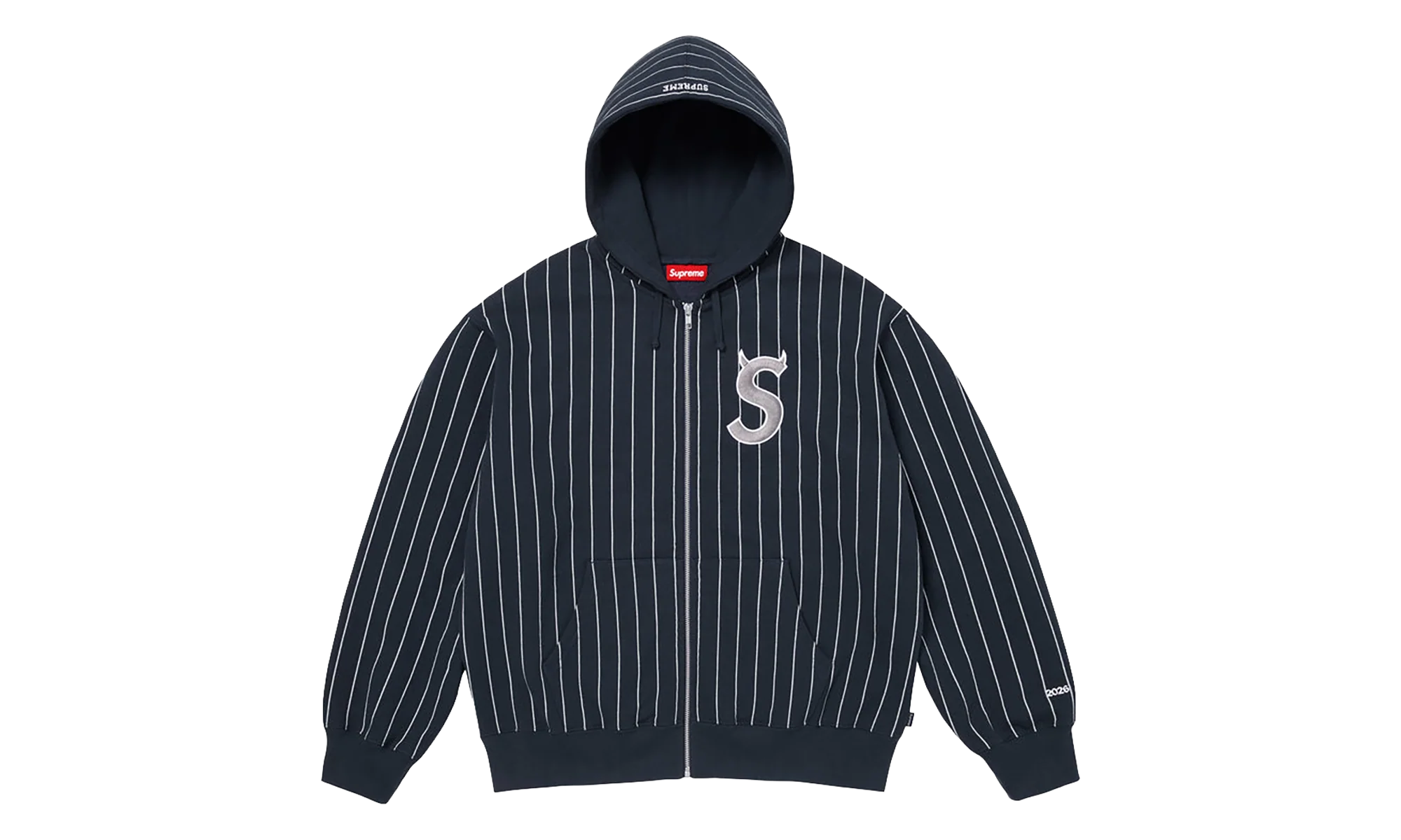 Devil S Logo Zip Up Hooded Sweatshirt "SS26 - Stripe" SU27309