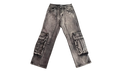 Double Knee Cargo Denim Pants "Black" VAL163