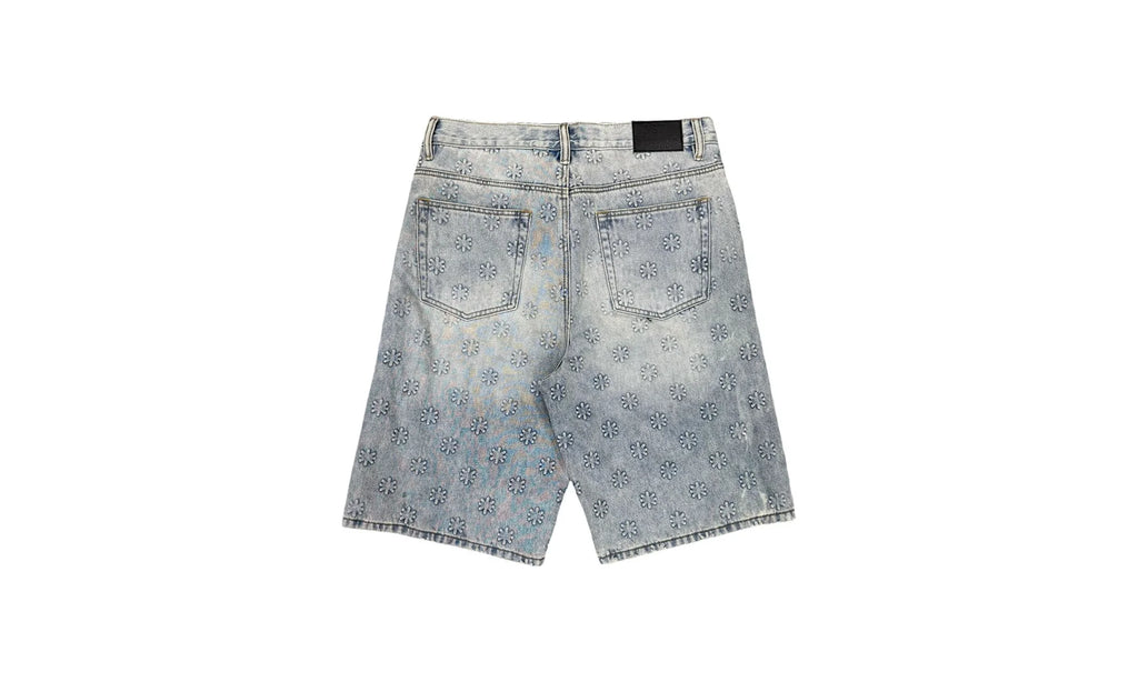 Embossed Jean Shorts "Blue" 10049734