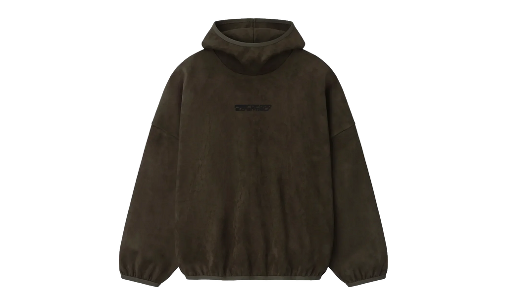 Suede Fleece Modern Hoodie "Brown" 192HO256943F