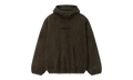 Suede Fleece Modern Hoodie "Brown" 192HO256943F