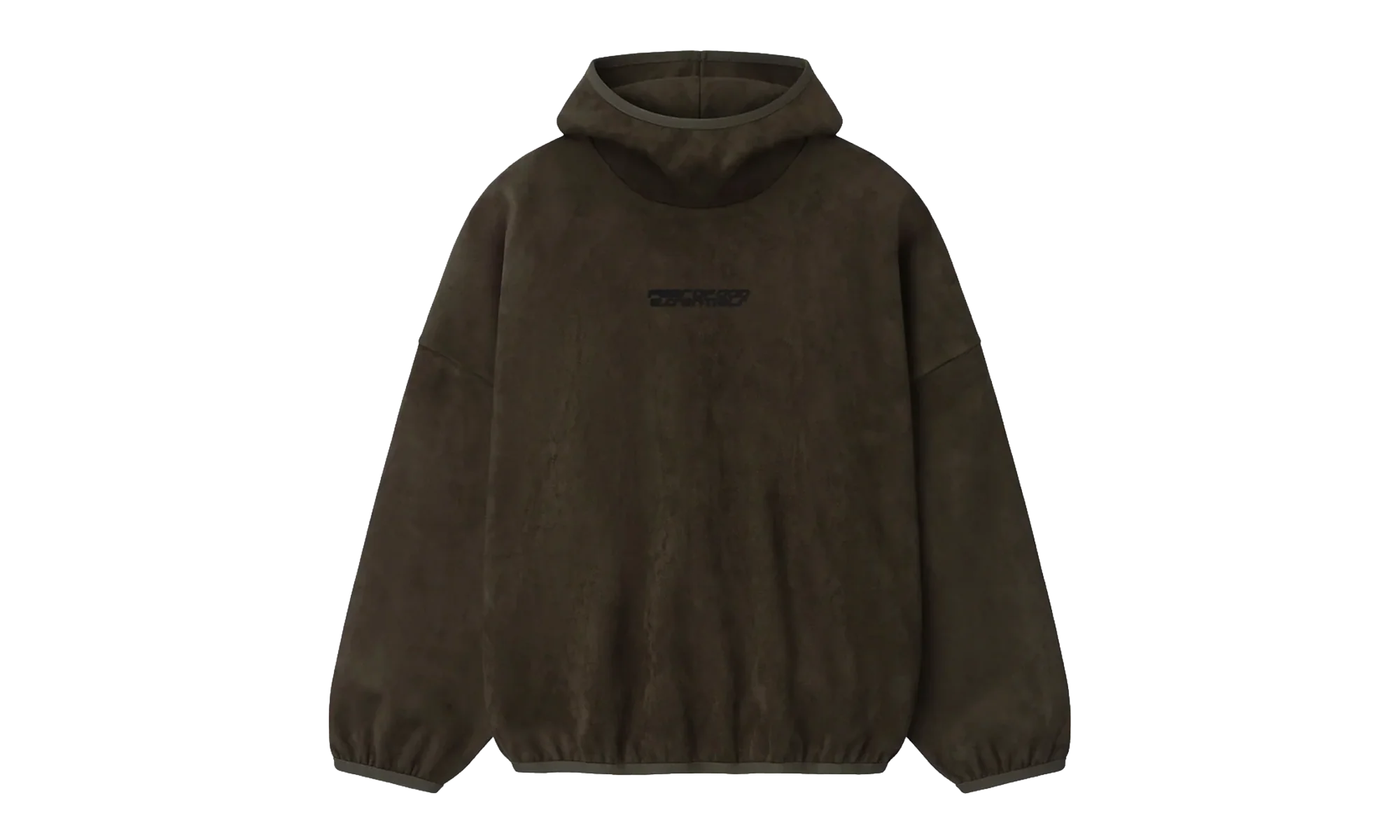 Suede Fleece Modern Hoodie "Brown" 192HO256943F