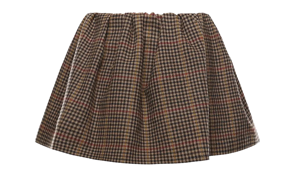 Houndstooth Mini Skirt WMNS "Brown" MG2594 S OOO 181J F0040