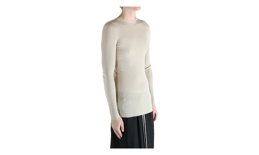 Ribbed Round Neck Top "Sand" RU01F2637 RIBM 138