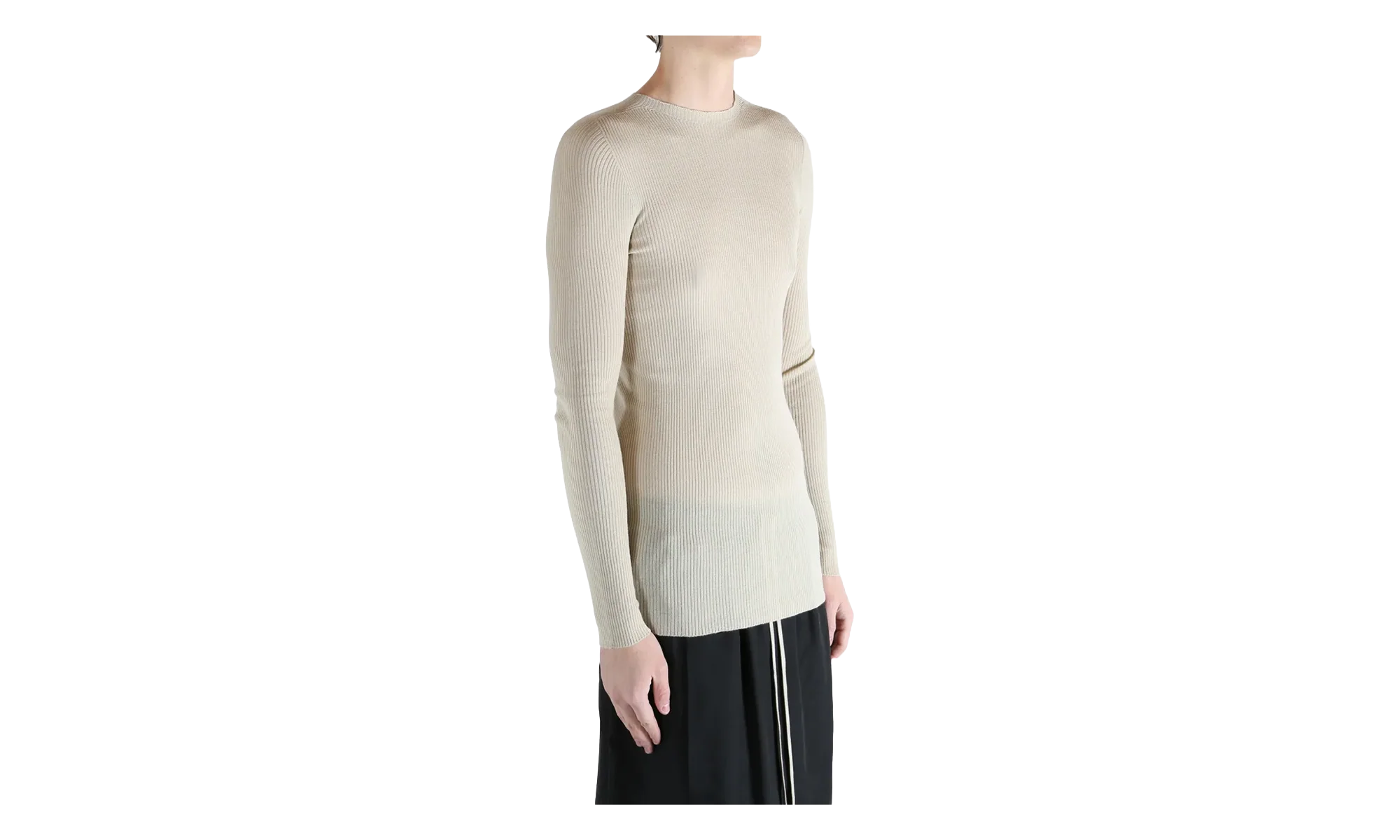 Ribbed Round Neck Top "Sand" RU01F2637 RIBM 138