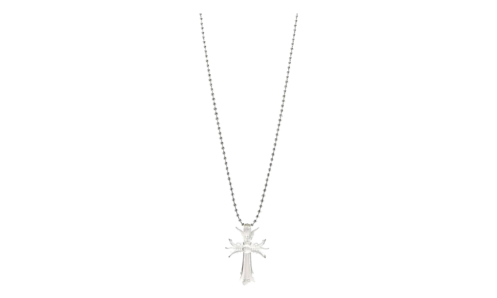 Silicone Cross Necklace "Clear" CHRM1043