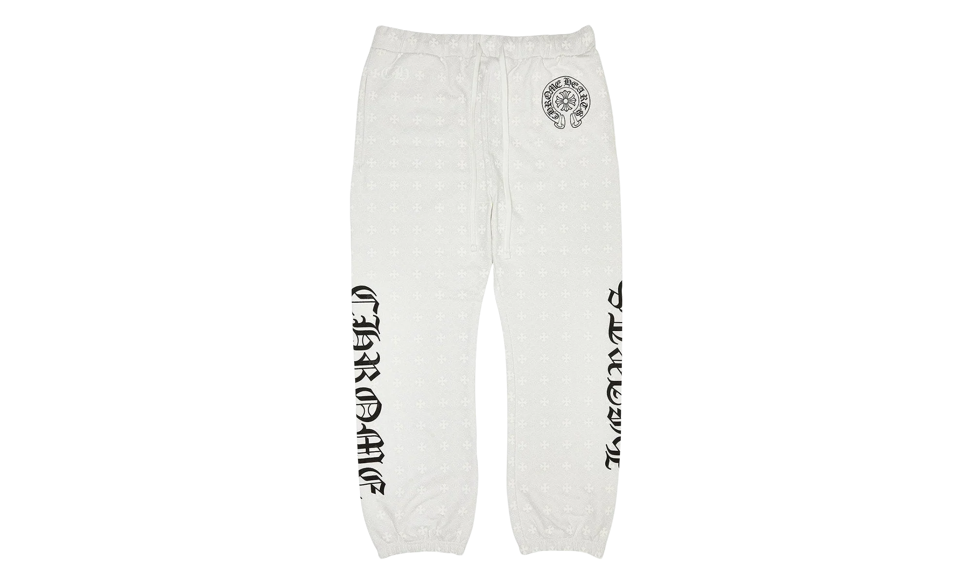Plus Cross Allover Print Sweatpants "White" CHRM0857