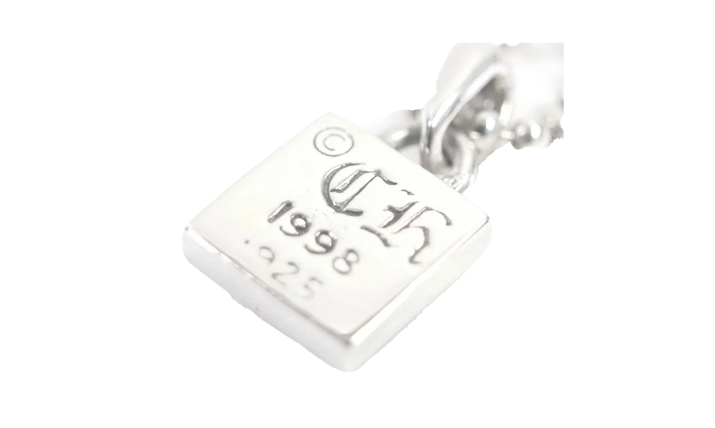 Autre Marque Heart Square Pendant & Necklace "Silver" CHRM0642