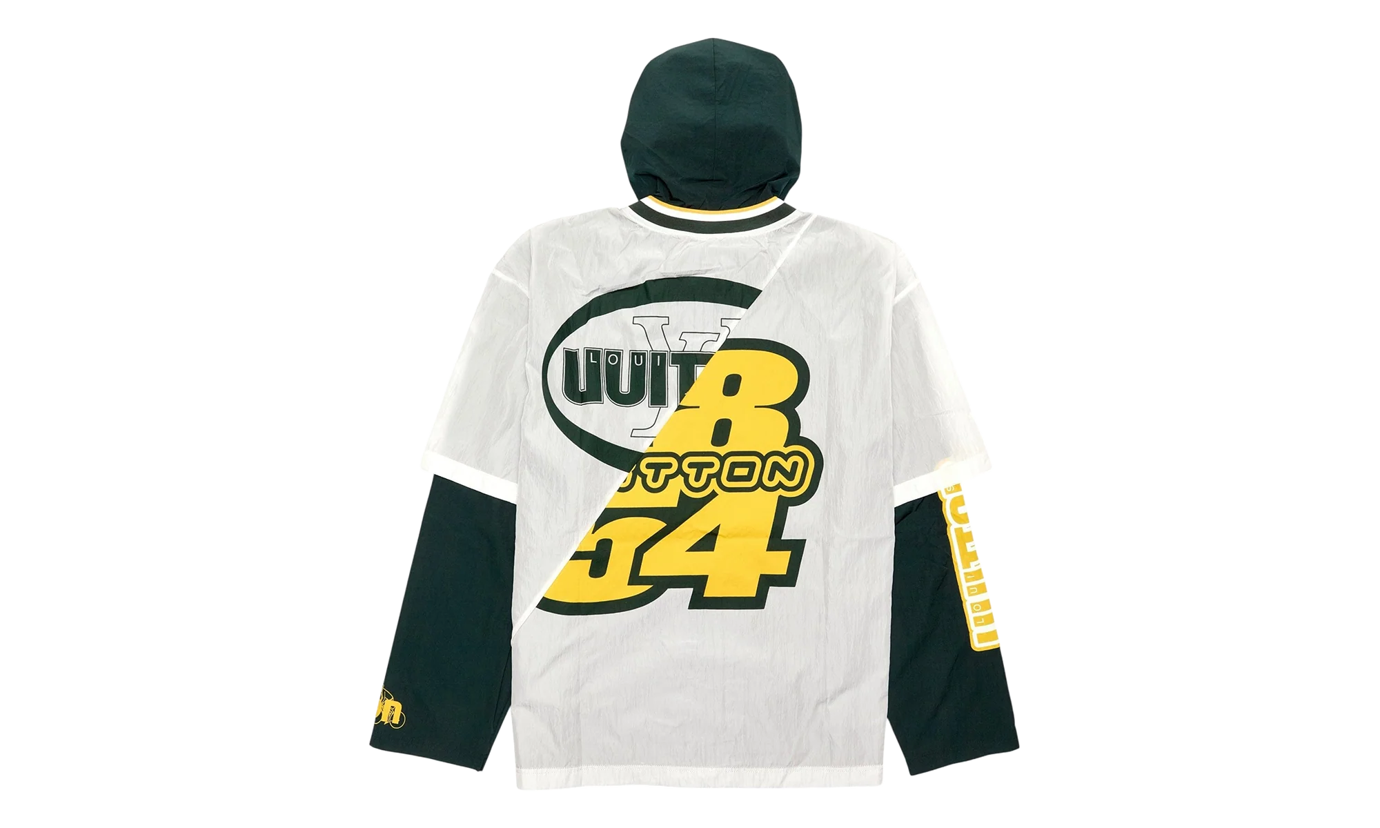 Patchwork Baseball Jersey Windbreaker "Green/White" 1AAGF4