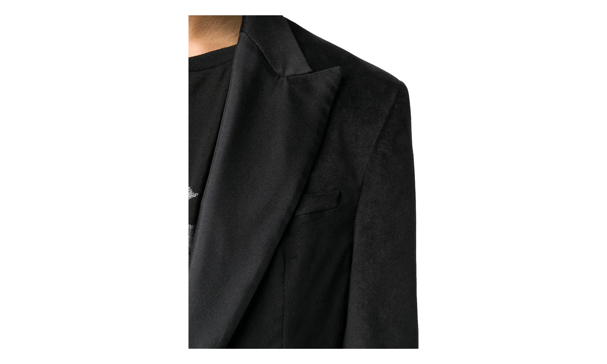 Velvet Blazer Sport Coat "Black" Y0M12174VE BLK
