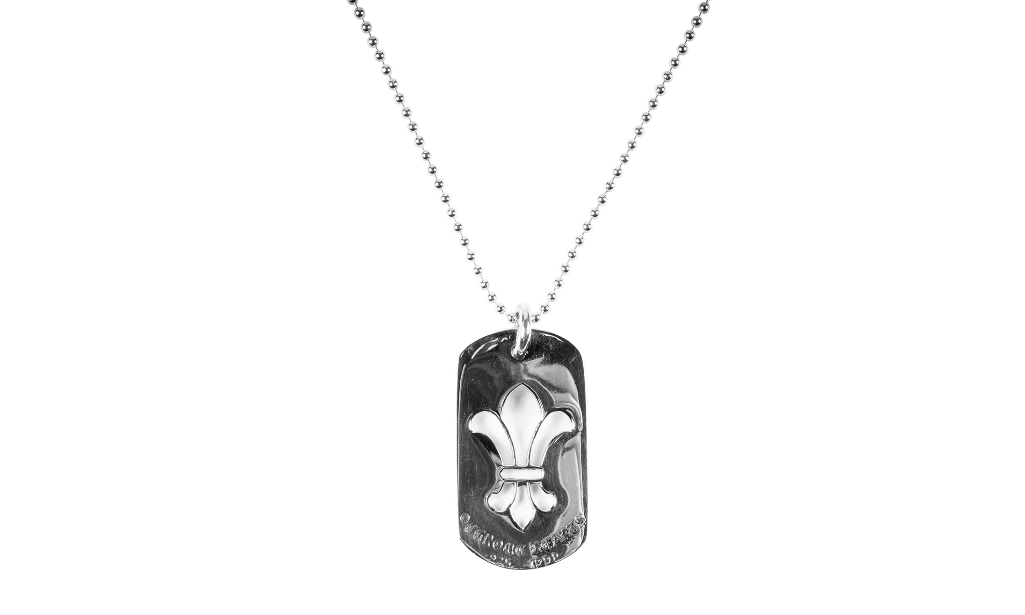 Fleur Dog Tag Pendant "Silver" CHRM0962