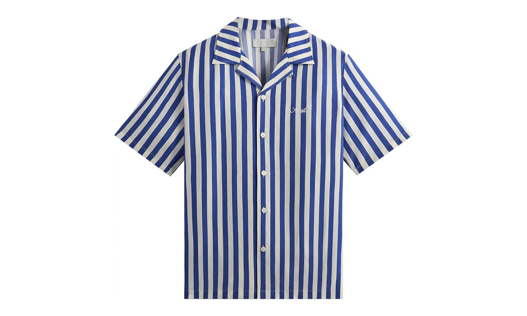 Striped Thompson Camp Collar Shirt "Current" KHM032196 412