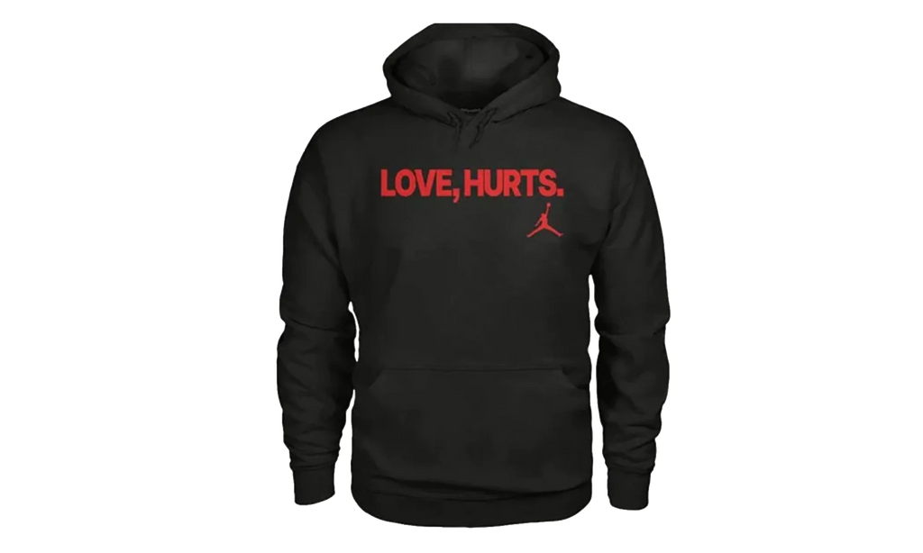 Jordan Fleece Love Hurts Jalen Hurts Hoodie "Bred" IQ3843 010