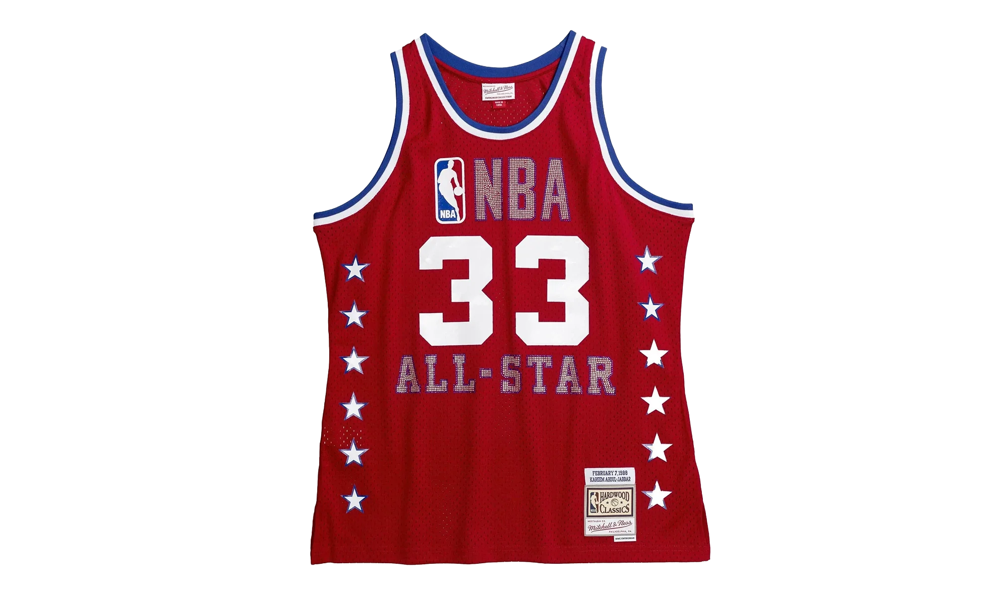 NBA Kareem Abdul-Jabbar Swingman Jersey "1988 All-Star - Red" SMJYBW18018 ASWRED188