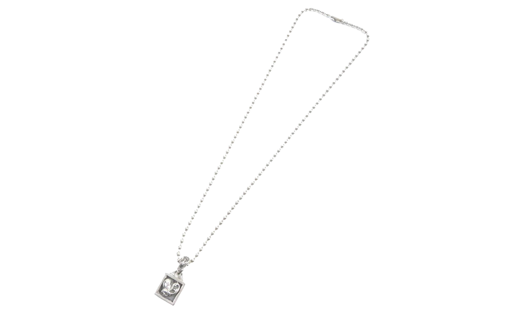 Autre Marque Heart Square Pendant & Necklace "Silver" CHRM0642