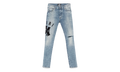 Suede Applique Logo Jeans "True Indigo Black" AMDNSY10970 766