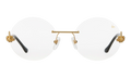 508 Rimless Drill Mount F.U. Edition 24KT "Yellow Gold / Black / Clear" DMMF2 0001 20T3