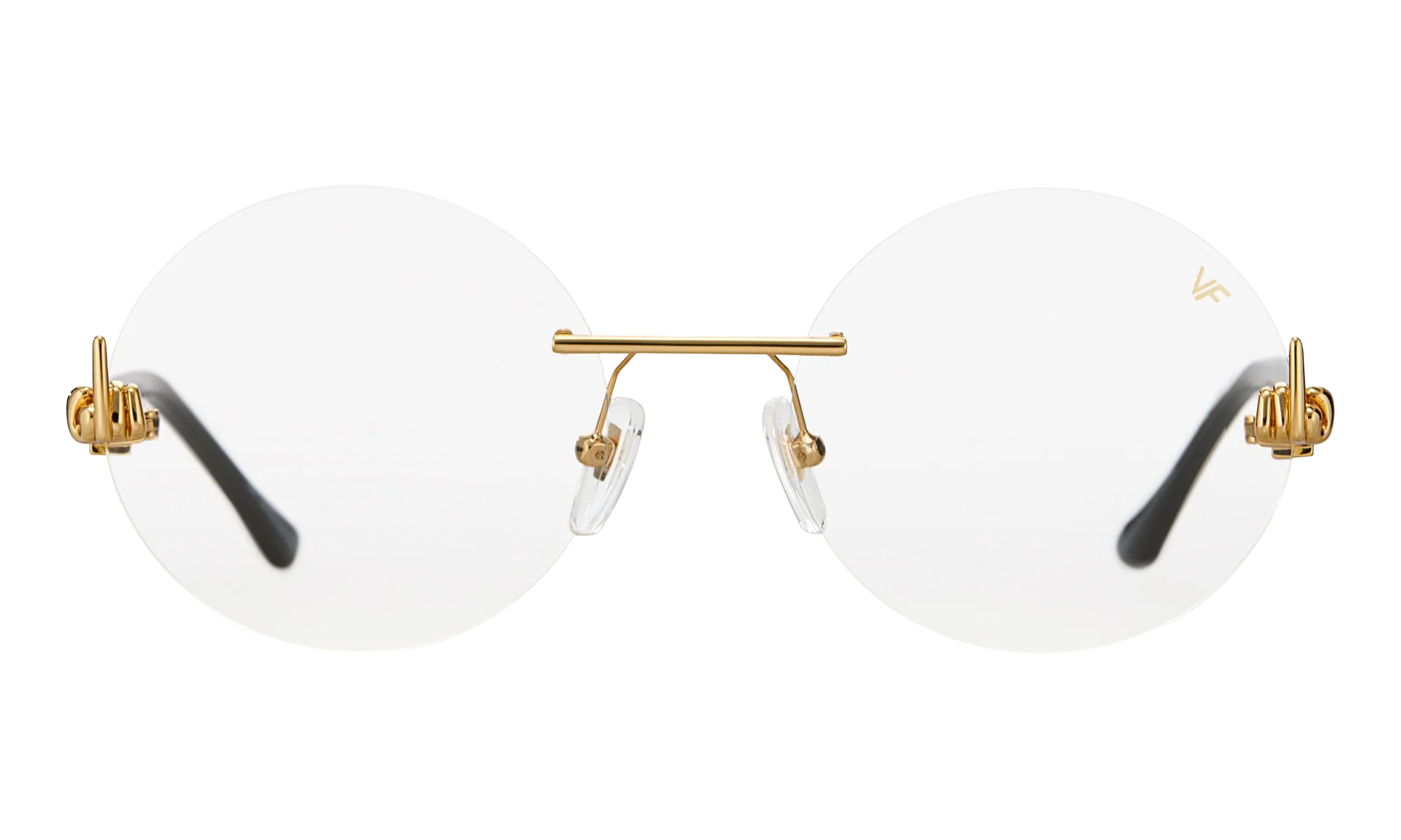 508 Rimless Drill Mount F.U. Edition 24KT "Yellow Gold / Black / Clear" DMMF2 0001 20T3