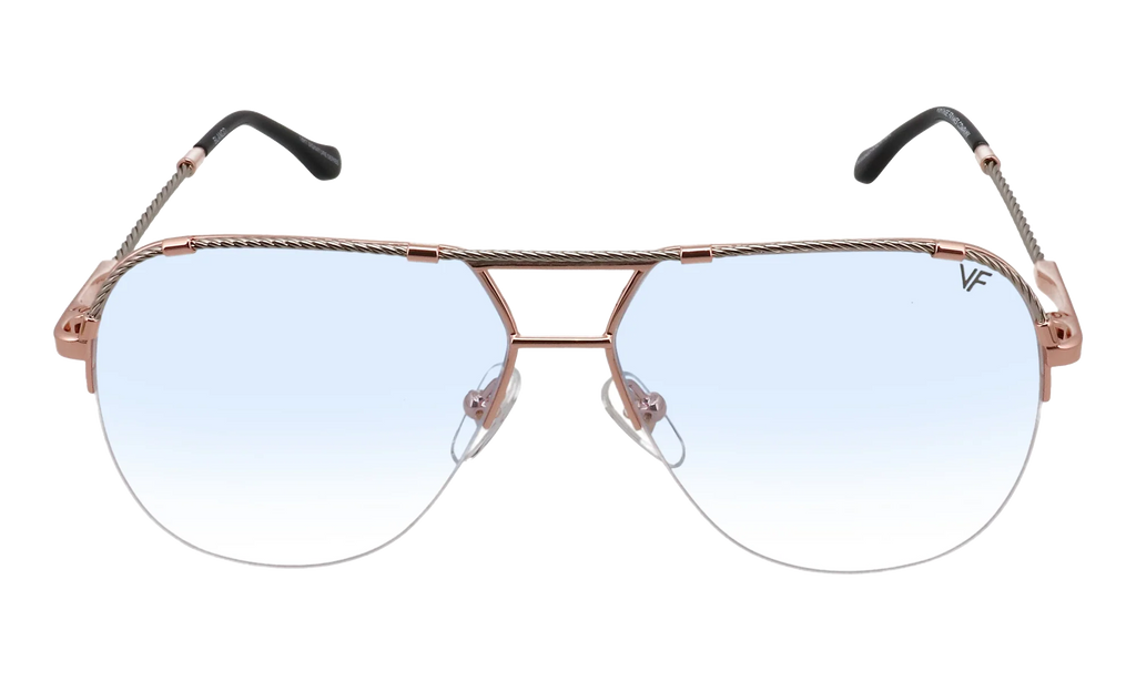 Blanco Half Rim 24KT Two-Tone "Rose / White Gold / Blue Gradient Photochromatic" HRBA2 0007 17A4