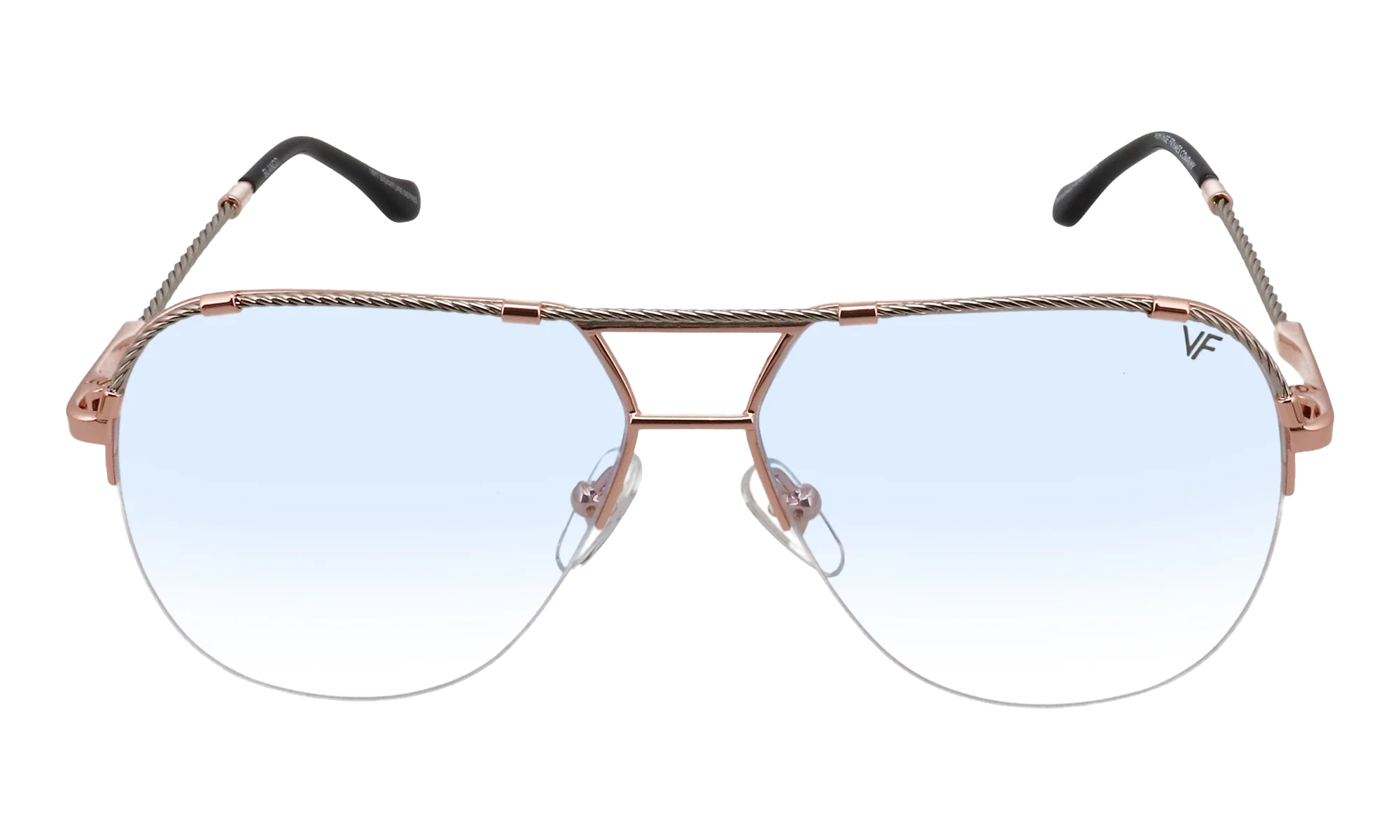 Blanco Half Rim 24KT Two-Tone "Rose / White Gold / Blue Gradient Photochromatic" HRBA2 0007 17A4