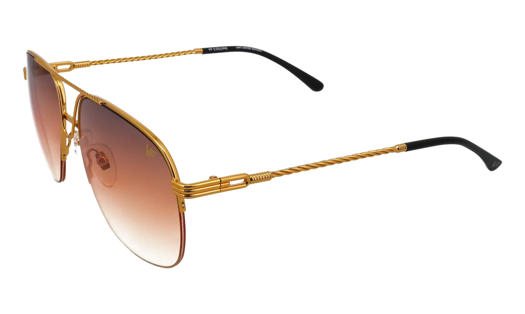 Collins Half Rim 24KT "Yellow Gold / Brown Triple Gradient" MPCL2 0002 54T5