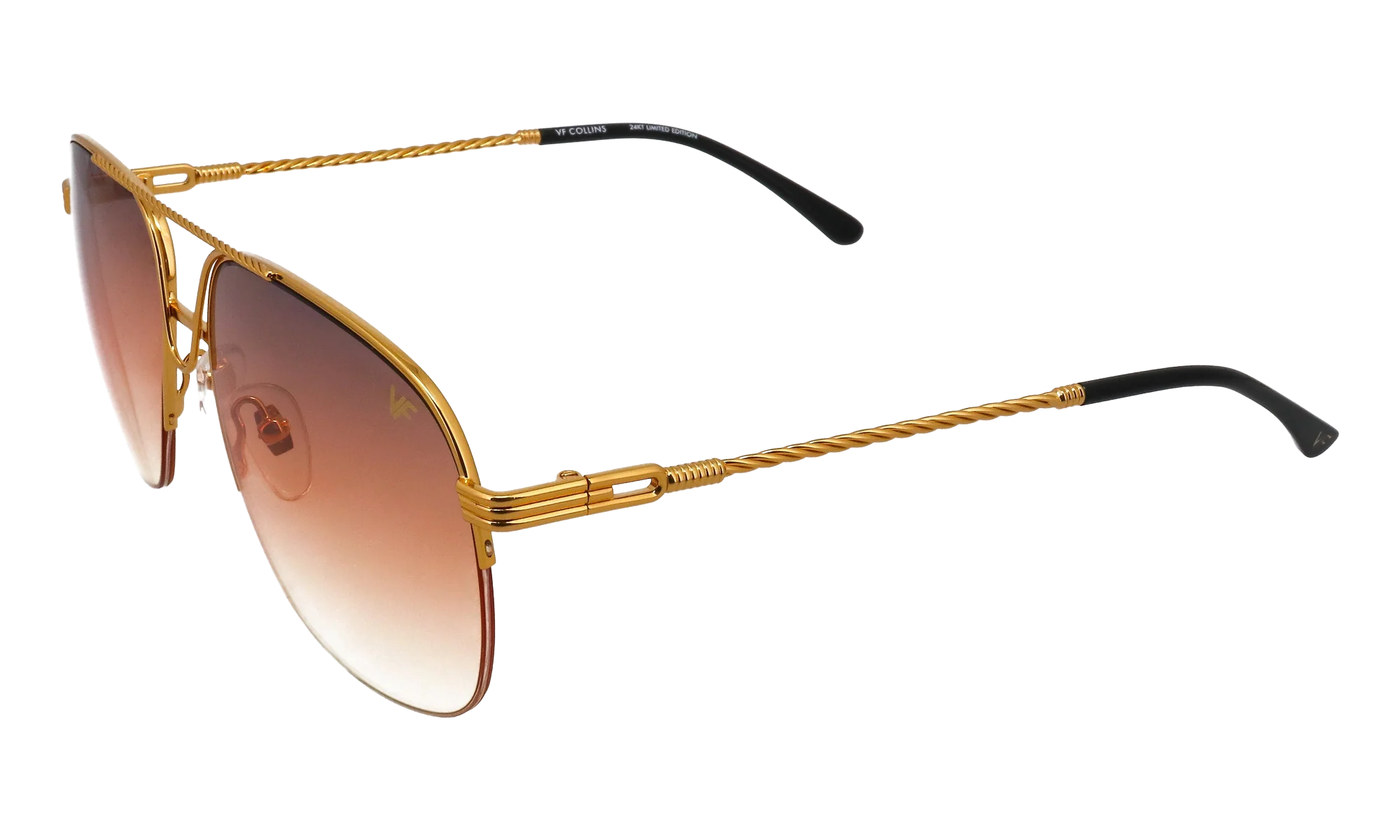 Collins Half Rim 24KT "Yellow Gold / Brown Triple Gradient" MPCL2 0002 54T5